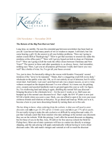 12th Newsletter - Kendric Vineyards