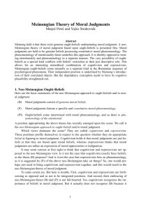 The Meinongian Theory of Moral Judgments