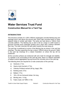 C. YARD TAP - Water Services Trust Fund