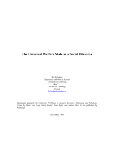 The Welfare State as a Social Dilemma