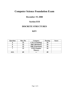 Computer Science Foundation Exam