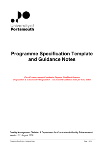 Single Honours and Postgraduate Programmes Template (multi