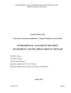 fundamental analysis in security investment and its application in