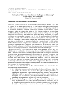 Colloquium: “Cities and Globalization: Challenges for Citizenship”