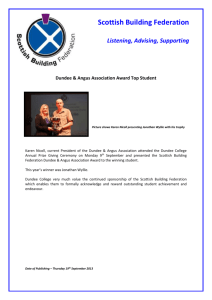 Dundee & Angus Association Award Top Student