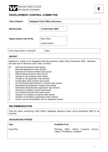 Item 6 - Delegated Chief Officer Decisions