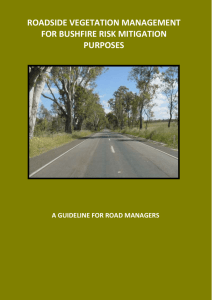 Roadside vegetation management for bushfire mitigation purposes