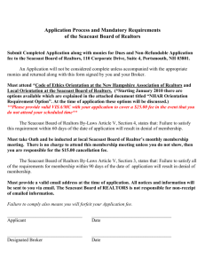APPLICATION FOR MEMBERSHIP* - Seacoast Board of REALTORS