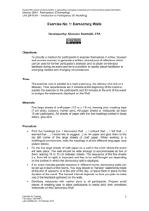 Exercise 1 - Democracy Walls