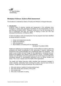 Workplace violence guide to risk assessment