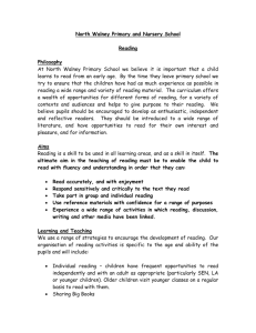 Reading policy - North Walney Primary Nursery & Pre