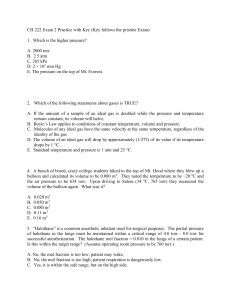 CH 222 Exam 2 Practice with Key (Key follows the pristine Exam) 1