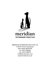 Meridian Veterinary Practice ltd 11 Edith Avenue, Peacehaven East