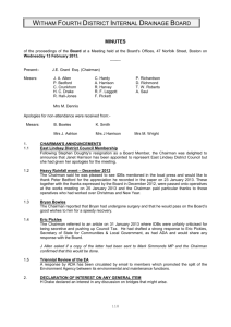 Minutes - Witham Fourth District Internal Drainage Board