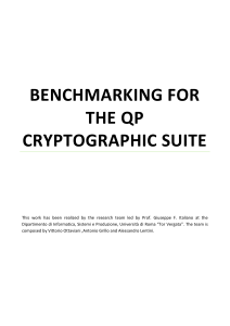 benchmarking for the qp cryptographic suite