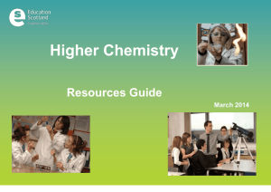 Higher Chemistry Resources Guide - Glow Blogs