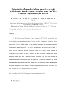 Optimization of organized silicon nanowires growth inside Porous