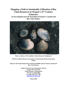 Mapping a Path to Sustainable Utilization of Bay Clam Resources in