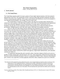 River Basin Organizations - Transboundary Freshwater Dispute