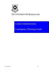 Contingency Planning guide
