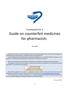 Activities lead to stop counterfeit medicines