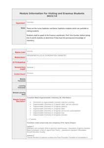 Module Information For Visiting and Erasmus Students 2013/14