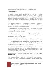 procurement below the ojeu thresholds