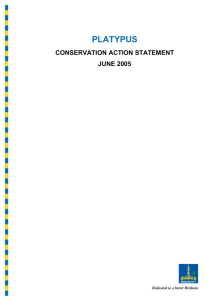 Conservation Action Statement - Platypus