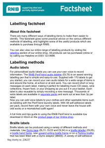 Labelling around the home and garden factsheet