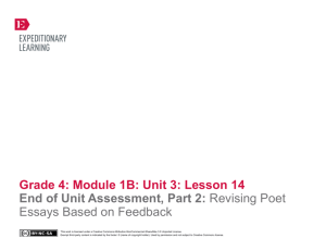 Grade 4: Module 1B: Unit 3: Lesson 14 End of Unit Assessment, Part