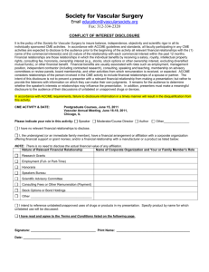 2011 Conflict of Interest Disclosure Form