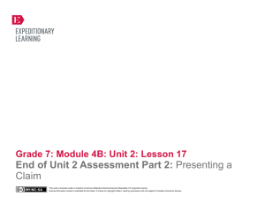 Grade 7: Module 4b: Unit 2: Lesson 17 End of Unit 2 Assessment