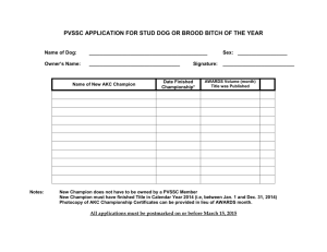Brood Bitch and Stud Dog of the Year (2015 form)
