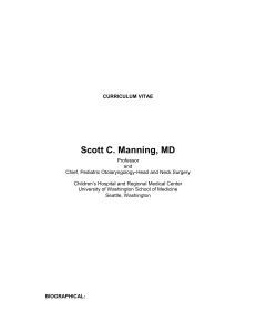 Scott Manning CV - University of Washington Department of