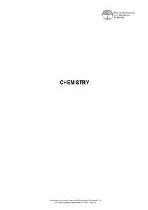 chemistry - School Curriculum and Standards Authority