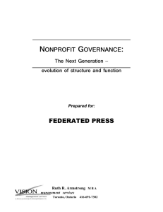 Non-Profit Governance: Structure & Function