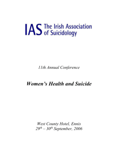 11th Annual Conference – Women`s Health and Suicide