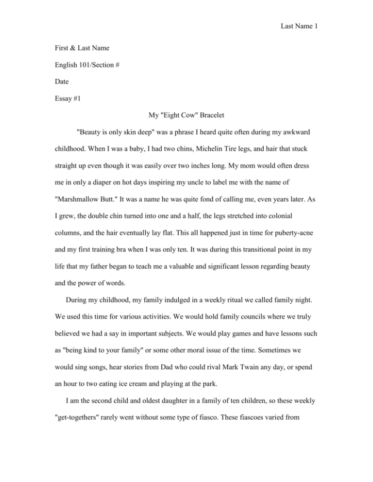Example Of A Personal Narrative Essay