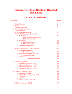 TABLE OF CONTENTS - SUNY Downstate Medical Center