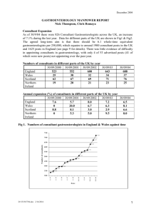 GASTROENTEROLOGY MANPOWER REPORT