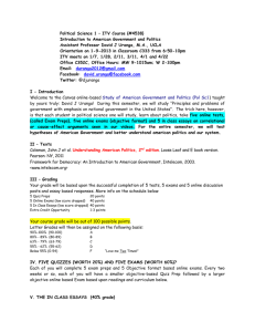 Political Science 1 Contemporary American Government {Ticket