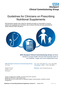 Guidelines for clinicians on Prescribing Nutritional Supplements v2
