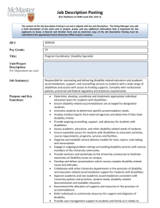 Word Fillable - Working at McMaster