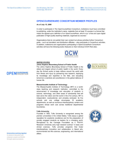 opencourseware consortium member profiles