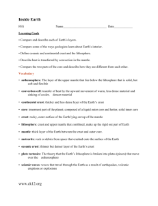FES Structure of the Earth Reading 1 - Bennatti