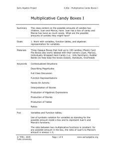 Multiplicative Candy Boxes I