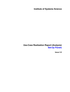 Rational Unified Process Use-Case Realization Report (Analysis)