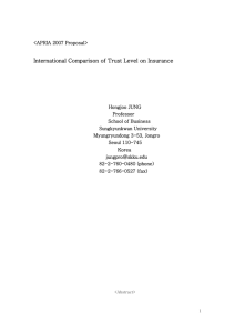 International Comparison of Trust Level on Insurance