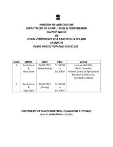 Agenda Note for Zonal Conference for Rabi 2013-14