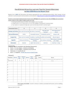 Pain Scale and Recovery Record - Office of Research Compliance